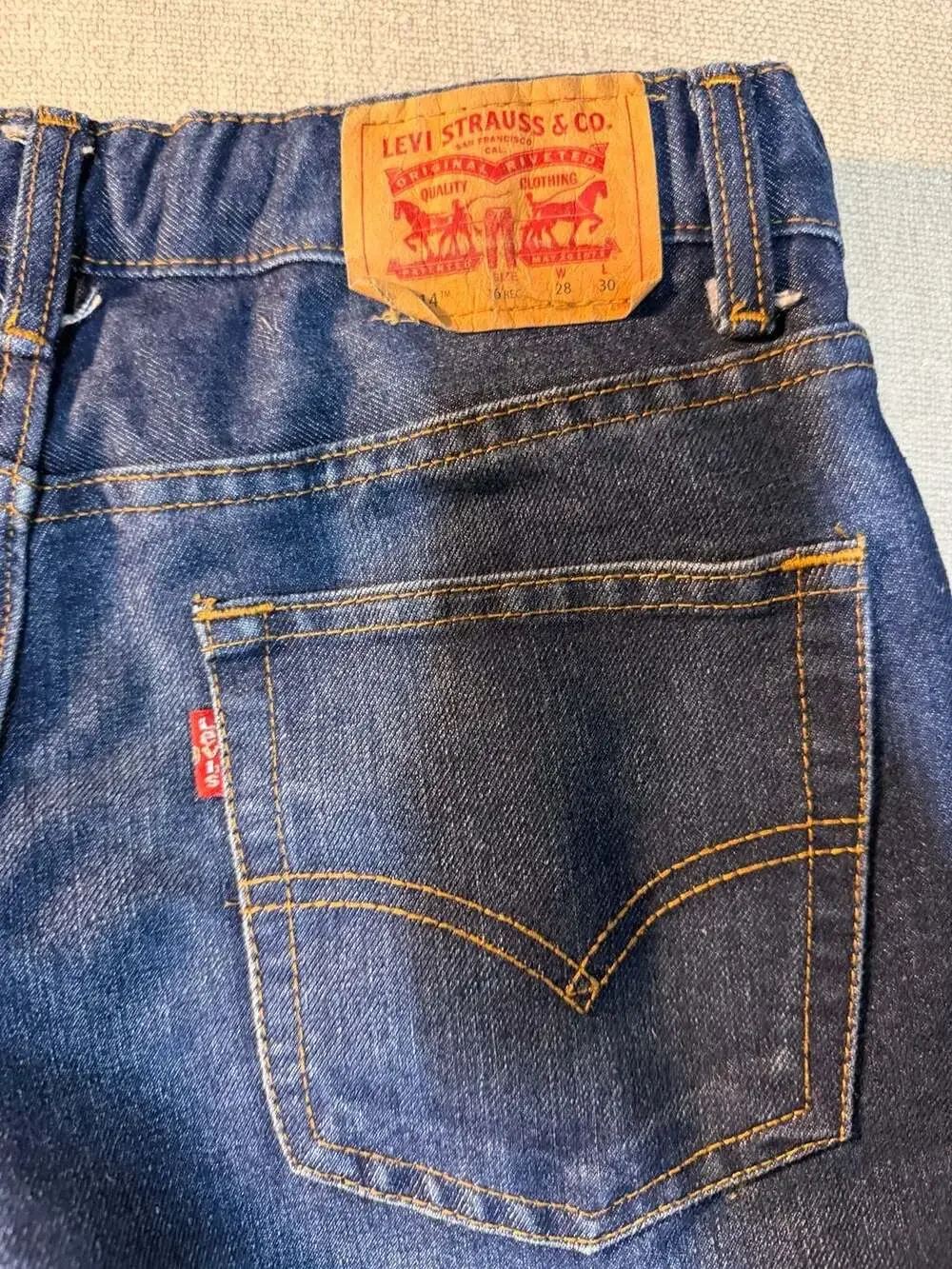 Levi's 514 Straight Fit Jeans Blue Denim Size 16 Reg W28 L30